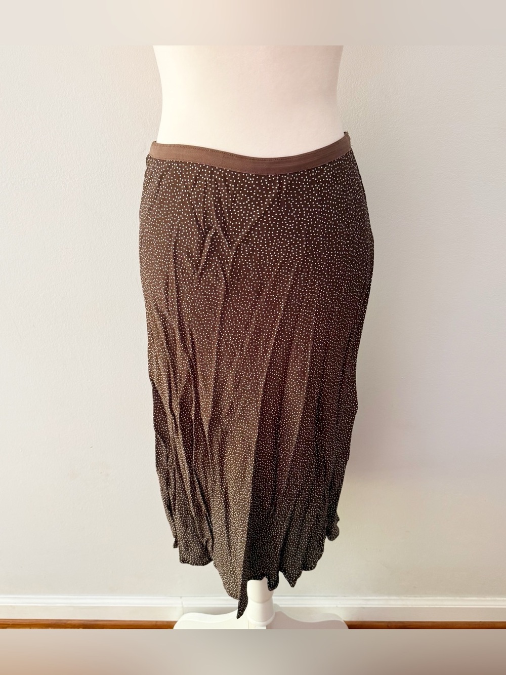 Vintage Women Y2K Polka Dot Midi‎ Skirt Medium Feminine Romance Retro Summer